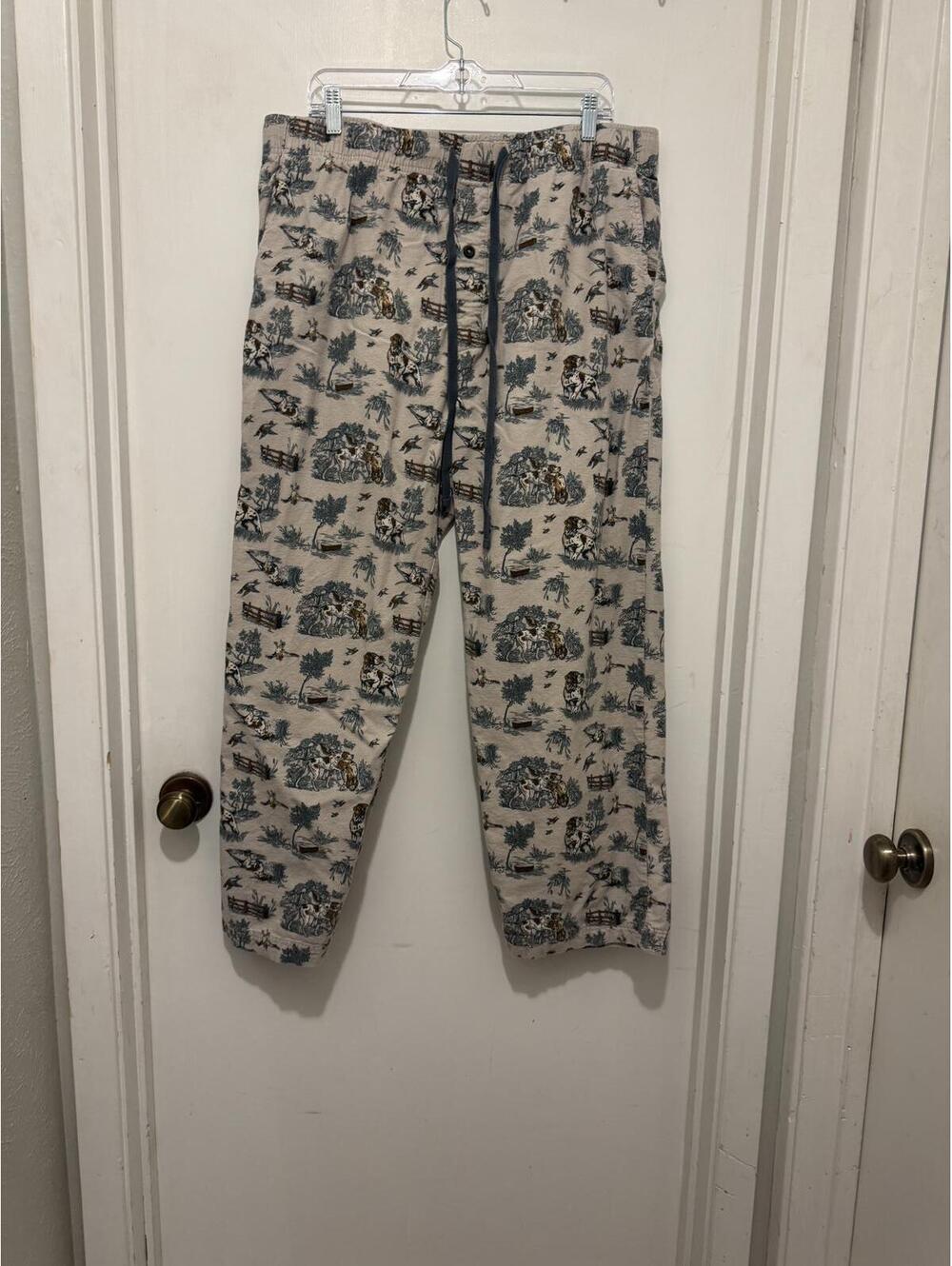 Men's Casual Print Drawstring Pajama Pants with Pockets -- XLarge